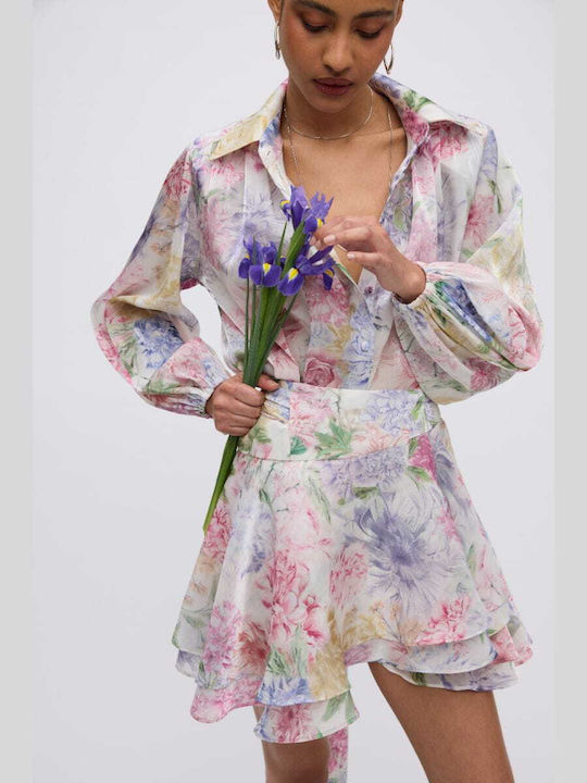 Mini Φούστα Floral Πολύχρωμη