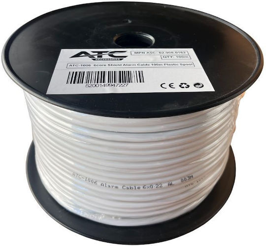 Atc-1006 Reel Alarm Cable 6x0.22 Shielded Sold Per Meter