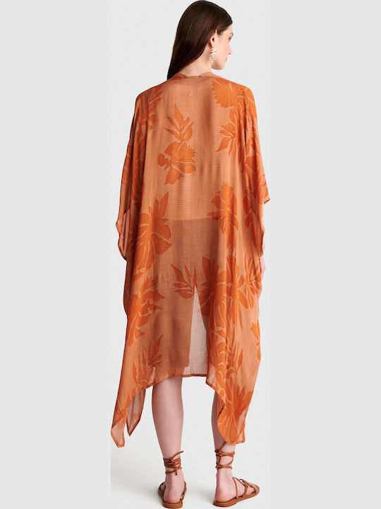 Long Women's Kimono Brown