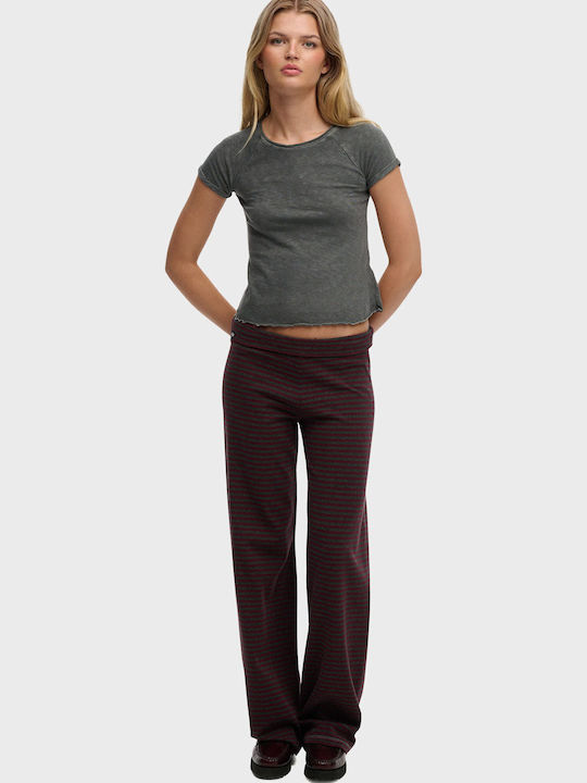Damen Jogginghose mit Latz Bordeaux