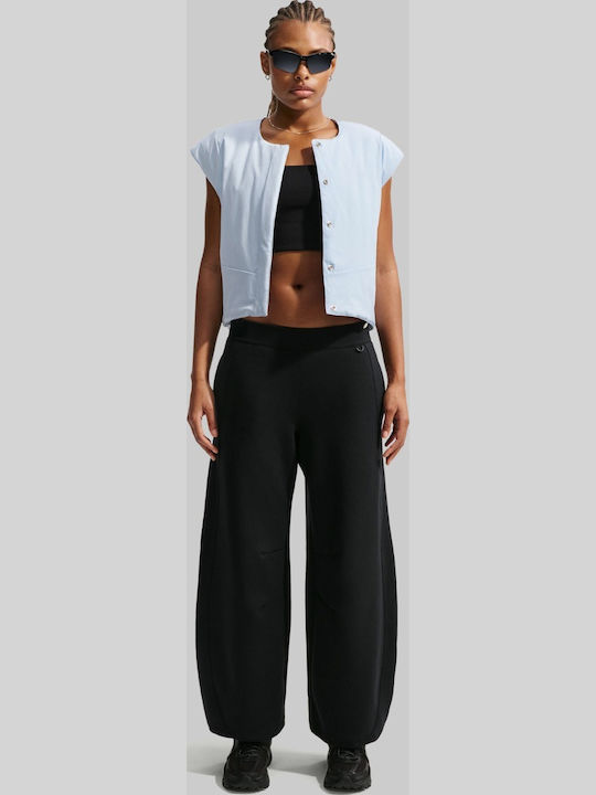24.7 Dri-FIT Hohe Taille Damen Jogginghose Breit Schwarz