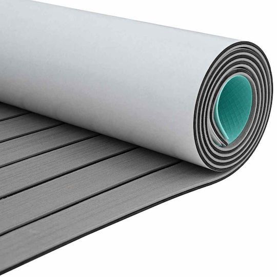 Boat Mat Striped Soft Gray Black 240 x 90 cm Eva 42046767 Light Gray