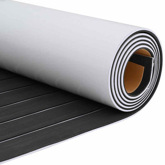 Boat Mat Striped Dark Gray White 240 x 60 Cm Eva 42046776 Light Gray