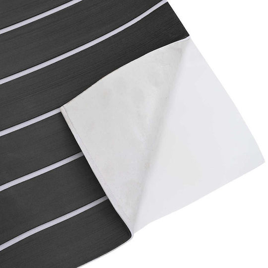 Boat Mat Striped Dark Gray White 240 x 90 cm Eva 42046771 Dark Gray