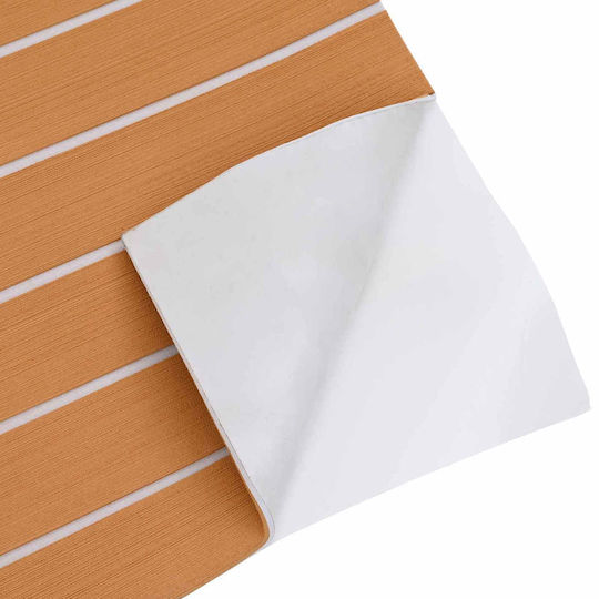 Mat Boat Striped Brown White 240 x 60 Cm Eva 42046774 Dark Grey