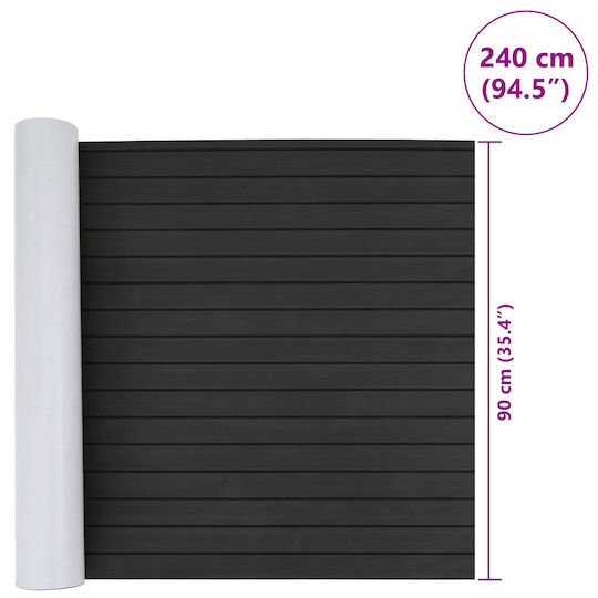 Boat Mat Striped Dark Gray Black 240 x 90 cm Eva 42046768 Dark Gray
