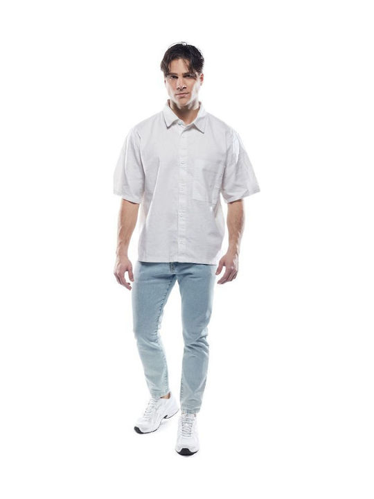 Men's Jeans Pants Monaco Cropped Relaxed Baggy Fit Monaco Blue