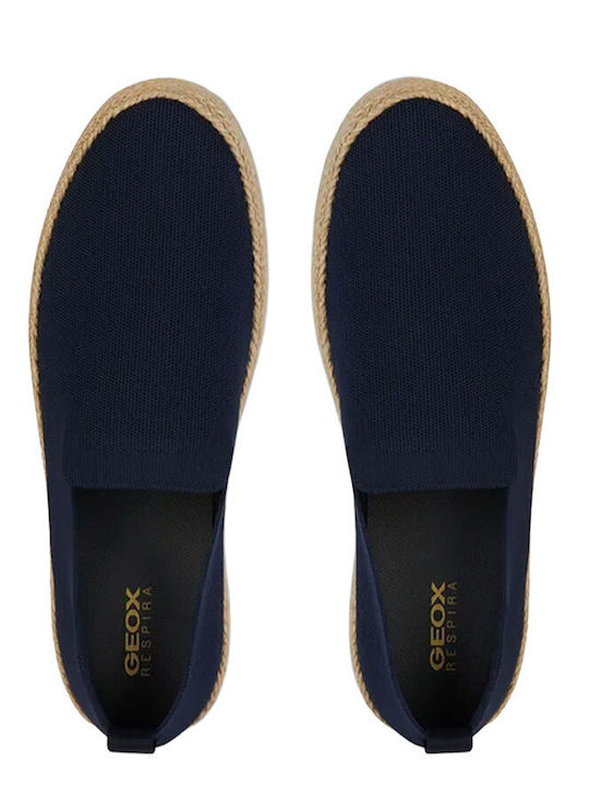 Fabric Men's Espadrilles In Blue Color