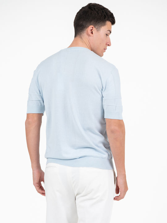 Polo Herrenbluse Hellblau