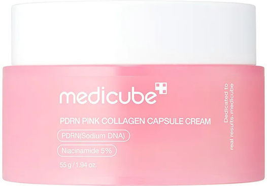 Medicube Pdrn Pink Collagen Capsule Moisturizing & Restoring Face Cream for Blemishes with Hyaluronic Acid & Collagen 55gr