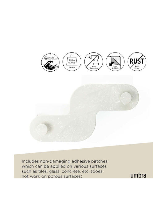 Umbra Wandmontiertes Badezimmerregal aus Kunststoff 30x15.9x10.2cm Grau