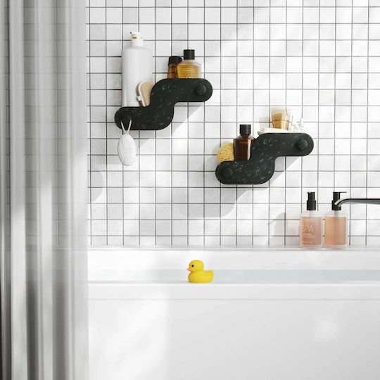 Umbra Wall Mounted Plastic Bathroom Shelf 30x15.9x10.2cm Black