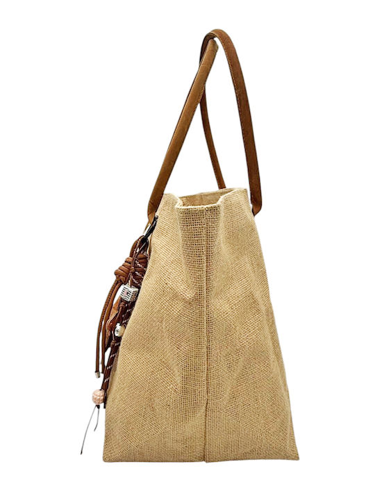 Savil Savil Korbweide Strandtasche Beige