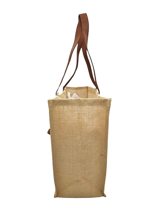 Savil Wicker Beach Bag with Toiletry Bag Brown