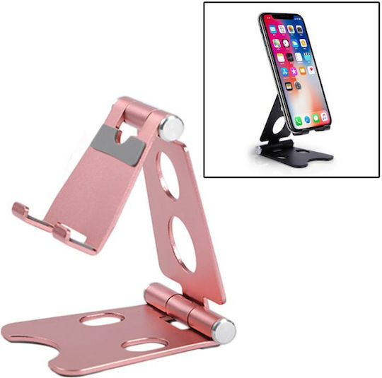 Faltbare Aluminium Schreibtischständer Für Smartphone Rose Gold Oem