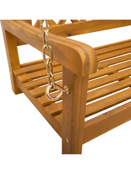 Swing With Stand 2 Seats Metallic L110xW56xH58cm Brown