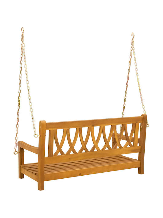 Swing with Stand and Pillow 2 Seats Metallic Brown Load Weight up to 14kg L110xD56xH58cm