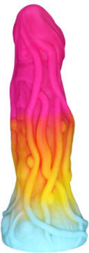 Dildo Alien Fantasy Siliconă Lichidă Cu Ventuză 20.3cm Multicolor
