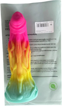 Dildo Alien Fantasy Siliconă Lichidă Cu Ventuză 20.3cm Multicolor