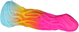 Dildo Alien Fantasy Siliconă Lichidă Cu Ventuză 20.3cm Multicolor