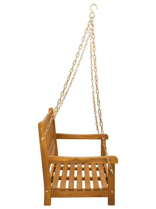 Swing with Stand and Pillow 2 Seats Metallic Brown Load Weight up to 14kg L110xD56xH58cm