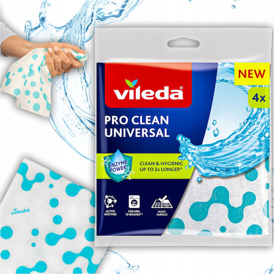 Vileda Pro Clean Universal Cloth Enzymes 4 Pcs