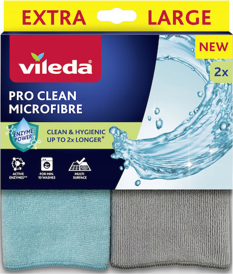 Vileda Pro Clean Mikrofasertücher Enzyme 2 Stück