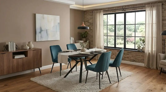 Hemlock Extendable Wooden Brown Kitchen Table 130x80x75cm