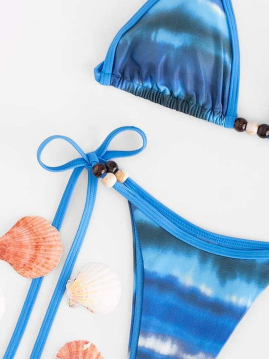 Set Bikini Τριγωνάκι Μπλε