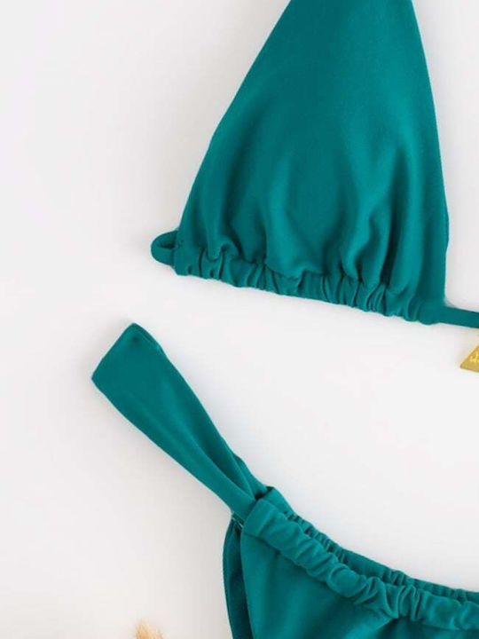 Set Bikini Triangle Petrol Blue