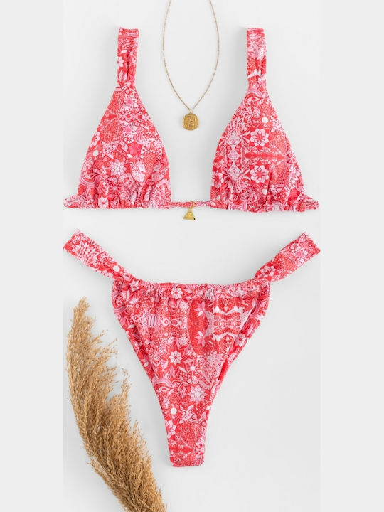 Set Bikini Τριγωνάκι Ροζ