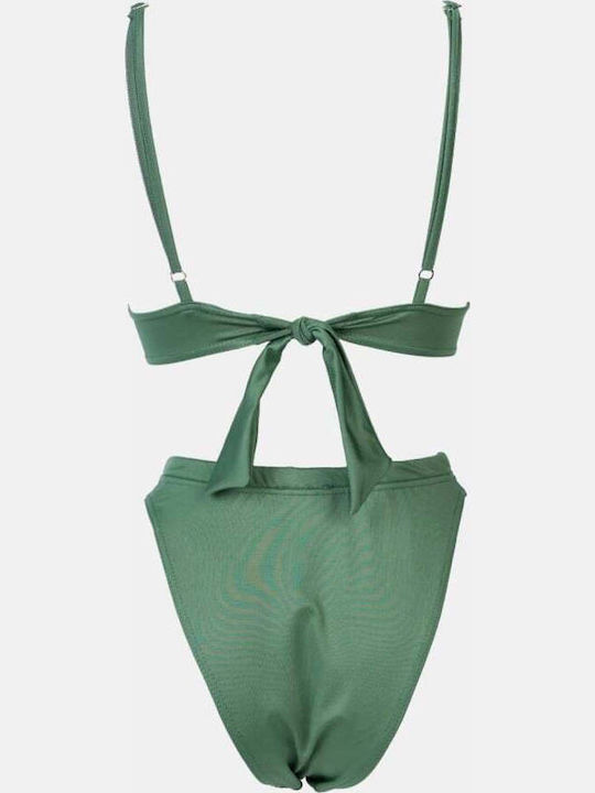 Set Bikini Ψηλόμεσο Χακι
