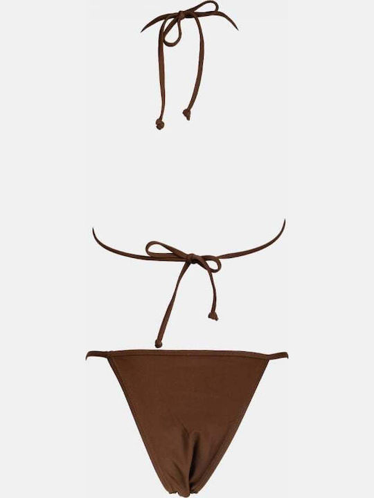Set Bikini Dreieck Braun Dunkel