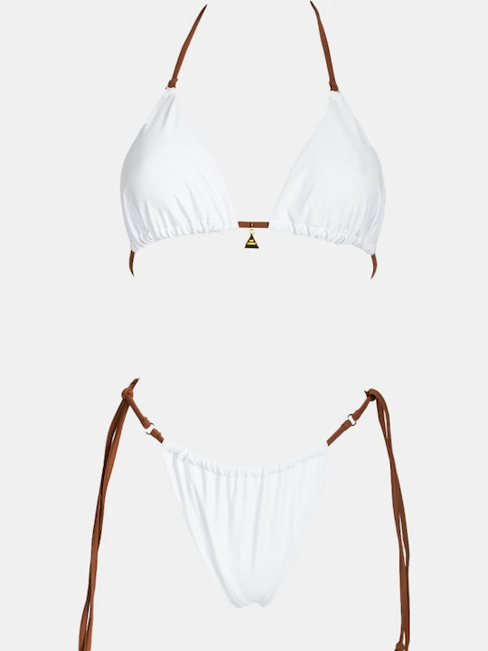 Set Bikini Τριγωνάκι Ασπρο
