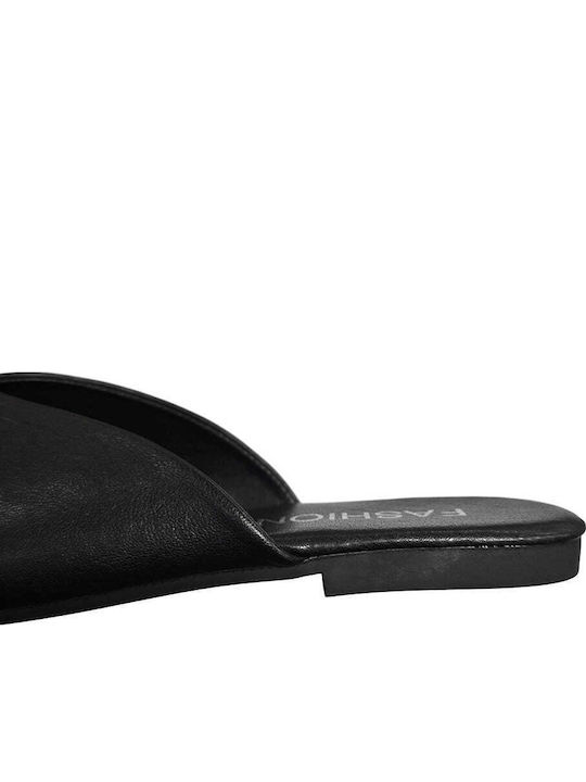 Mules with Heel in Black Color TX-9018-1