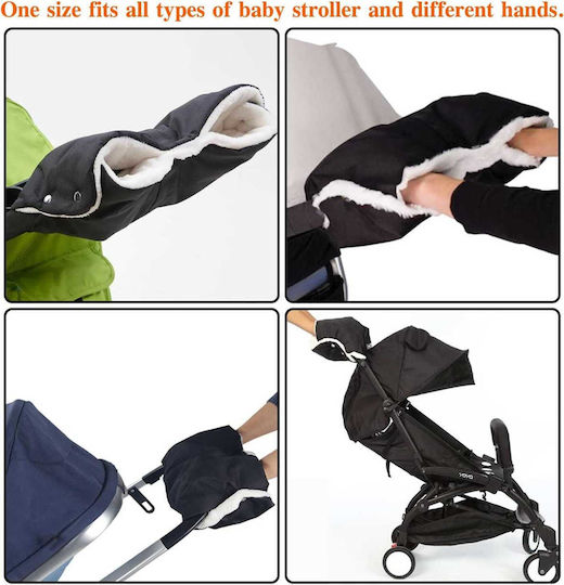Winter Stroller Gloves Fleece Lining Waterproof