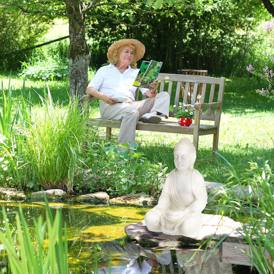 Relaxdays Dekorative Buddha aus Polyresin 70x35x45cm