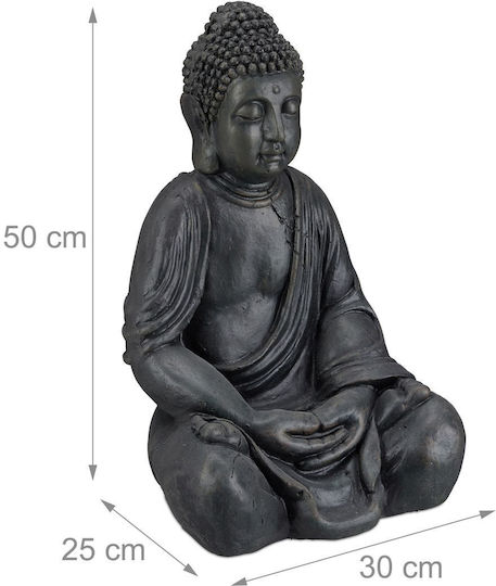 Relaxdays Figurină Decorativă Buddha Din Material Ceramic 50x25x50cm