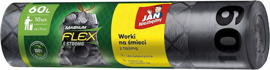 Jan Niezbędny Müllsäcke mit einem Fassungsvermögen von 60 lt 10 Stück Grau