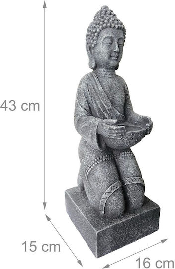 Relaxdays Decorative Polyresin Buddha 43x16x15cm