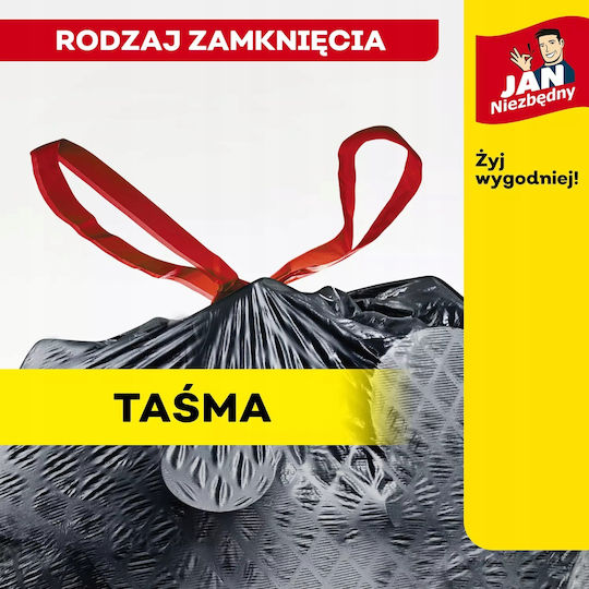 Jan Niezbędny Biodegradable Trash Bags Capacity 120lt 8 Pieces Black