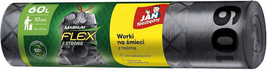 Jan Niezbędny Müllsäcke mit einem Fassungsvermögen von 60 lt 10 Stück Grau