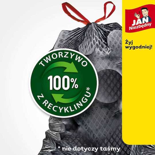 Jan Niezbędny Biodegradable Trash Bags Capacity 120lt 8 Pieces Black