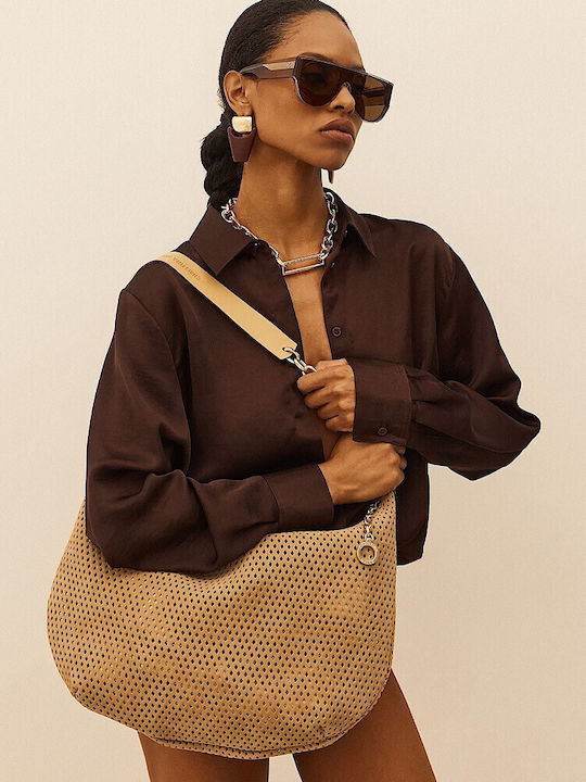Suede Hobo Women's Shoulder Bag Black