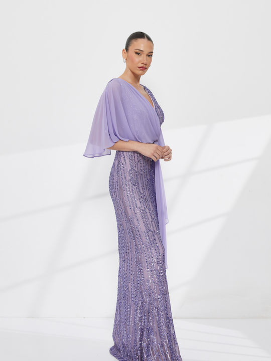 Summer Maxi Evening Dress Lilac
