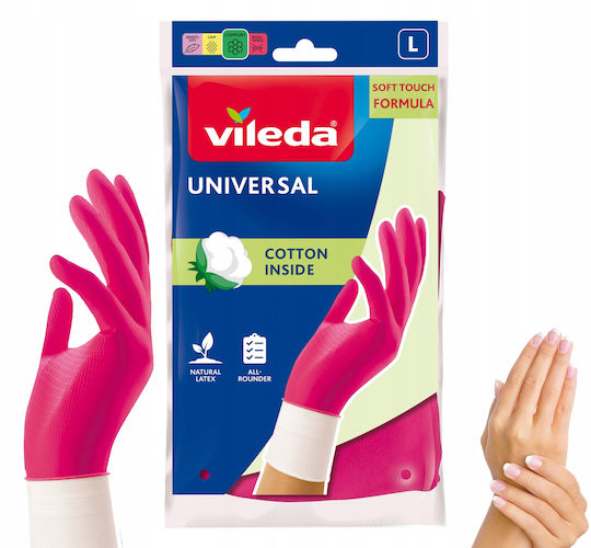 Vileda Звено Ръкавици За Почистване Universal Латекс Large