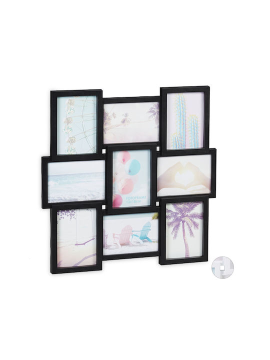 Relaxdays Rama Foto Multi De Perete 9 Fotografii Din Plastic (Personalizat)