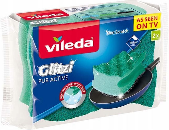 Vileda Pur Active Shaped Sponge 2 Pcs