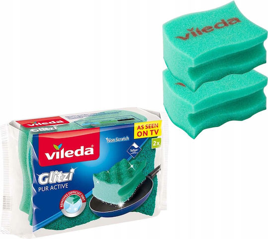Vileda Pur Active Shaped Sponge 2 Pcs