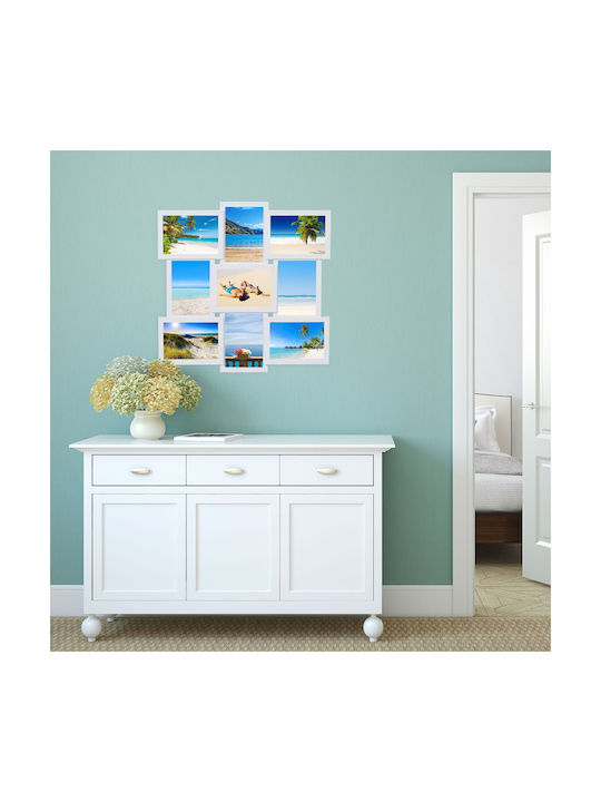 Relaxdays Rama Foto Multi De Perete 9 Fotografii Din Plastic (Personalizat)
